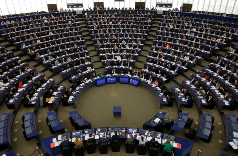 MEPs take part in a voting session at the European Parliament in Strasbourg (photo credit: REUTERS)
