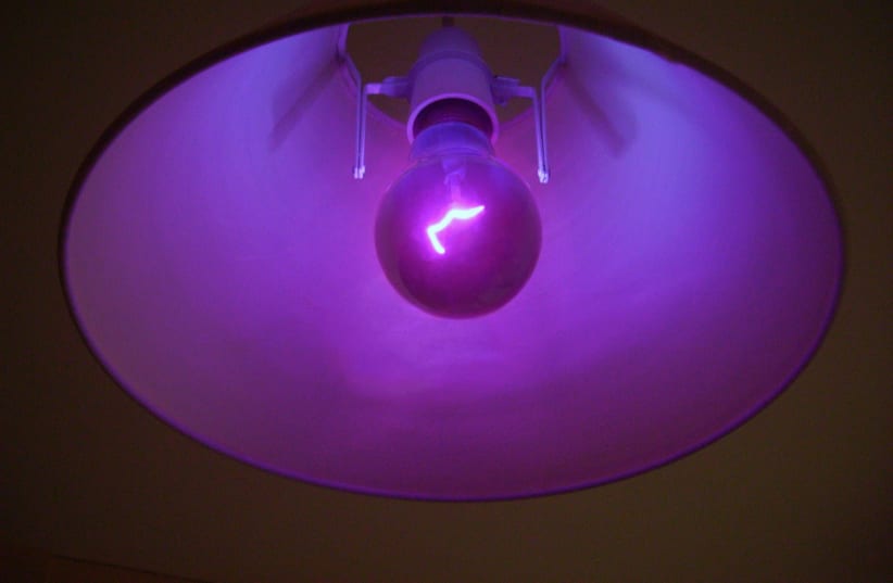 UV Light Bulb that may help prevent the spread of COVID-19. (photo credit: Wikimedia Commons)
