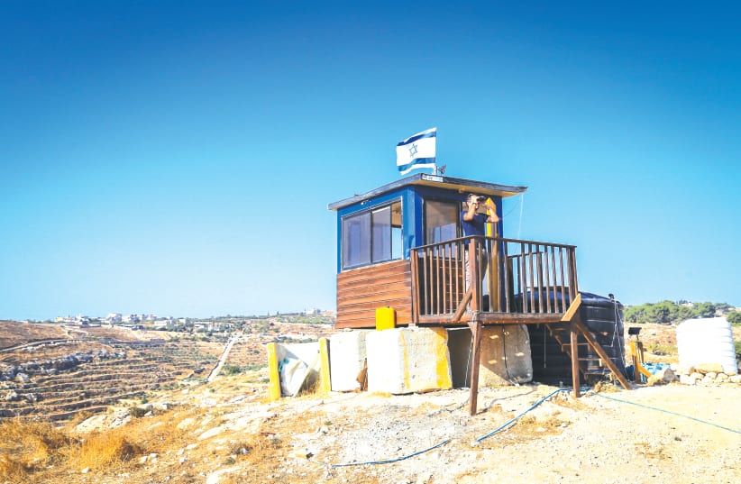 EITAM HILL, on the outskirts of Efrat in Gush Etzion, last September. (photo credit: GERSHON ELINSON/FLASH90)