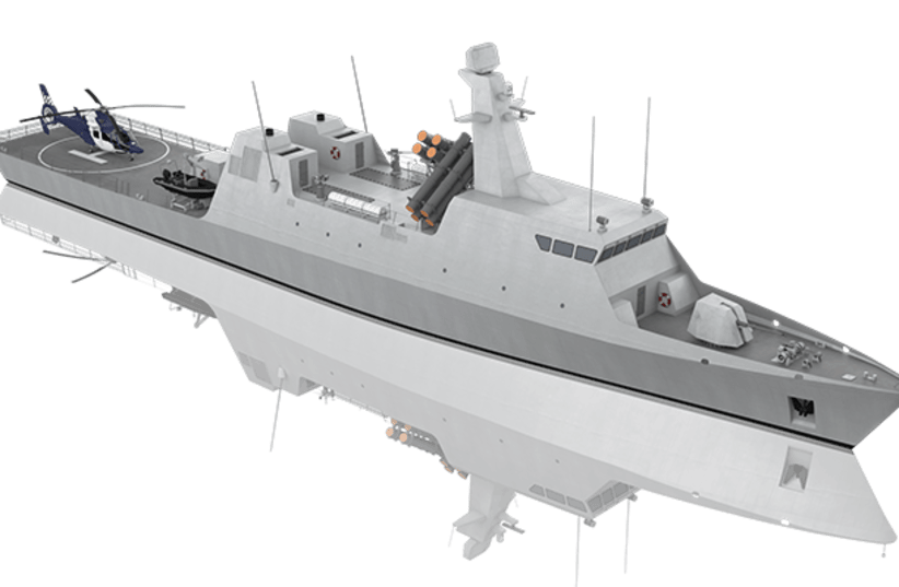 Israel, Greece partnering to build new corvette vessel for Hellenic Navy (photo credit: THEMISTOCLES CLASS CORVETTE OFFICIAL WEBSITE)