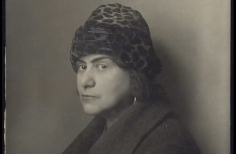 Else Lasker-Schuler at age 50 in 1919. From the Abraham Schwadron Collection, National Library of Israel Archives (photo credit: NATIONAL LIBRARY OF ISRAEL ARCHIVES)