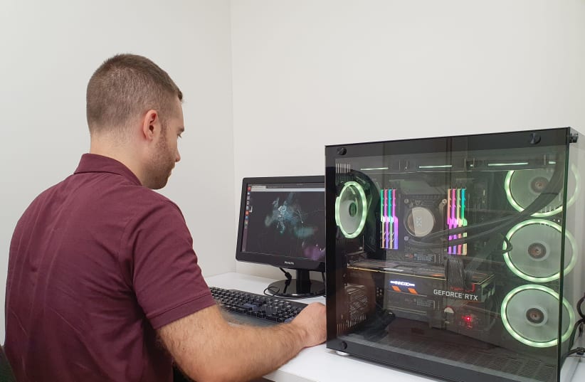 Intelligence ministry staff demonstes to The Jerusalem Post their 3d data science graphs that they produce. (photo credit: INTELLIGENCE MINISTRY)