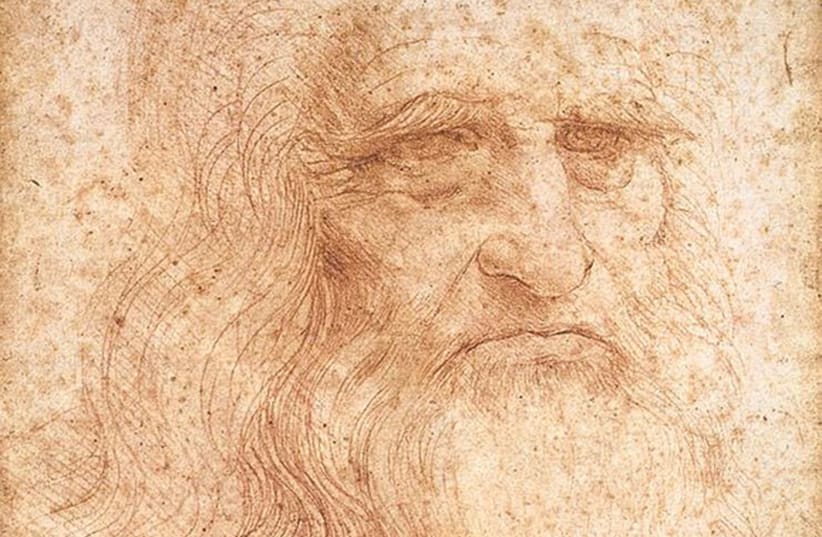 Self-portarait of Leonardo da Vinci, 1510-1515 (photo credit: Wikimedia Commons)