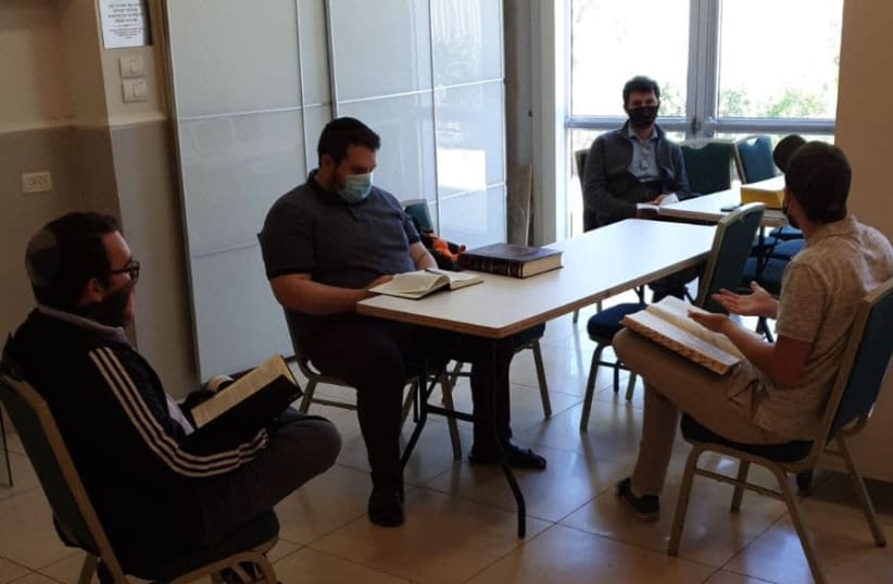 Students at Yeshivat Migdal HaTorah return to in-person classes as coronavirus regulations lifted (photo credit: YESHIVA MIGDAL HATORAH)