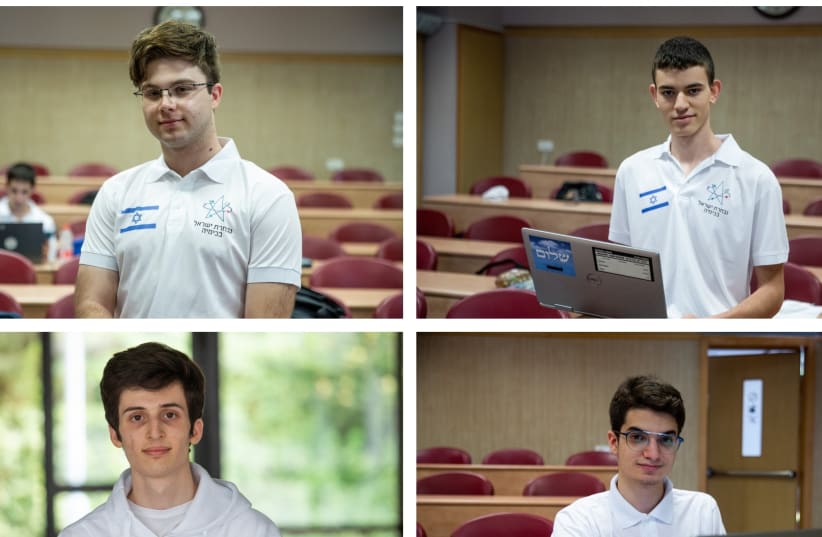Israel's representatives at the International Chemistry Olympiads in 2020 (photo credit: FUTURE SCIENTISTS CENTER)