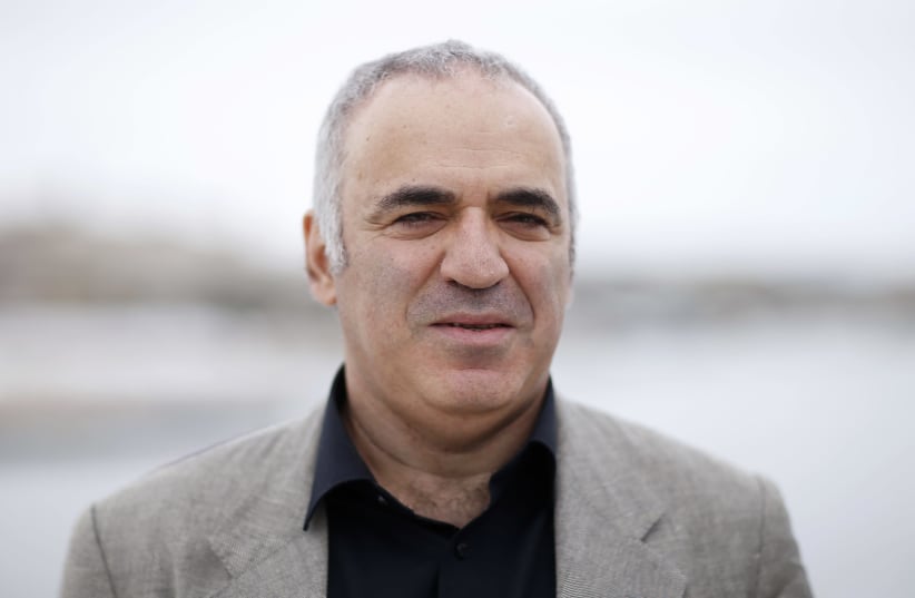 72nd Cannes Film Festival - Photocall for the manga "Blitz" - Cannes, France, May 18, 2019. Former world chess champion Garry Kasparov poses. (photo credit: REUTERS)