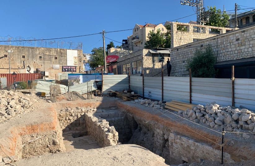 Excavations conducted in the Ashtam Square in the Old City of Safed. (photo credit: SAFED MUNICIPALITY)