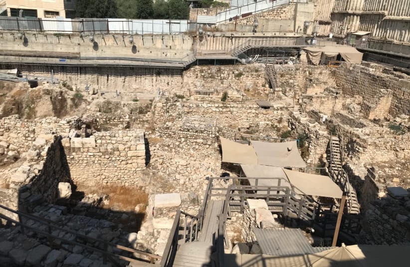 Givati Parking Lot Excavation at the City of David, Jerusalem. (photo credit: ROSSELLA TERCATIN)