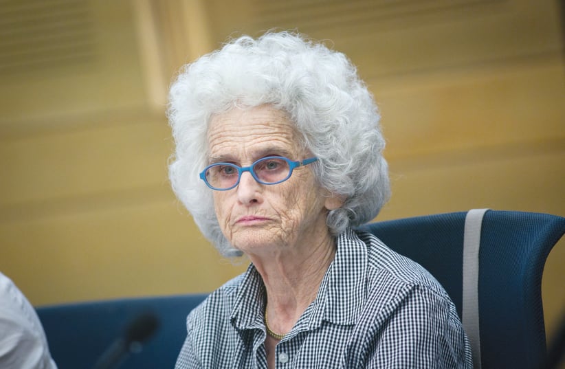 RUTH GAVISON attends a discussion on the ‘Jewish state’ bill, in the Knesset.  (photo credit: MIRIAM ALSTER/FLASH90)