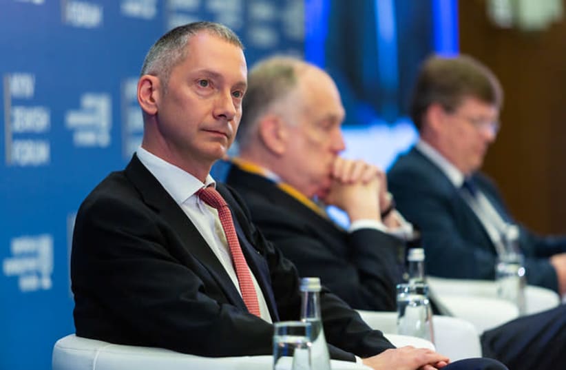 BORIS LOZHKIN, president of the Jewish Confederation of Ukraine, at the 2019 Kyiv Jewish Forum.  (photo credit: JCUL)
