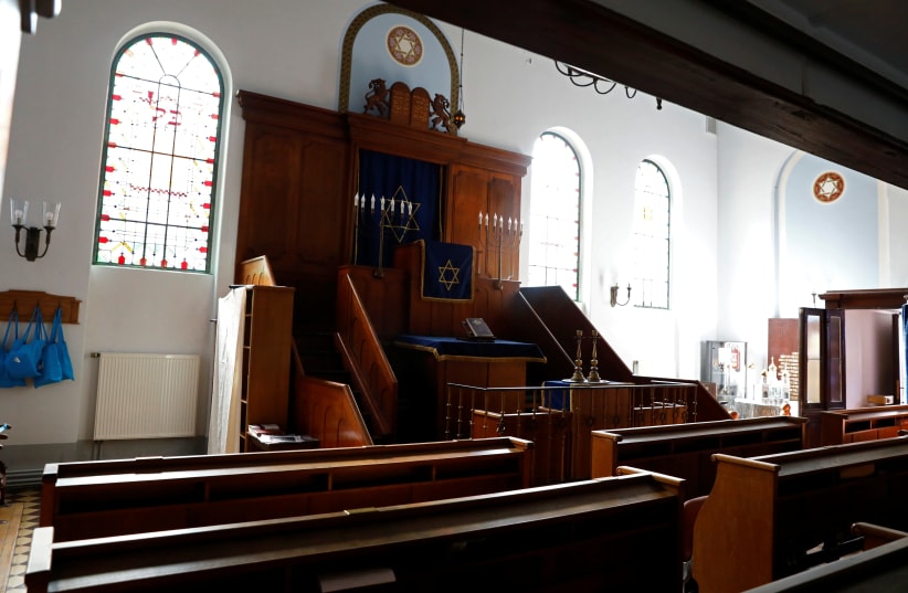 A view of the synagogue in Halle, Germany, July 28, 2020. (photo credit: REUTERS)