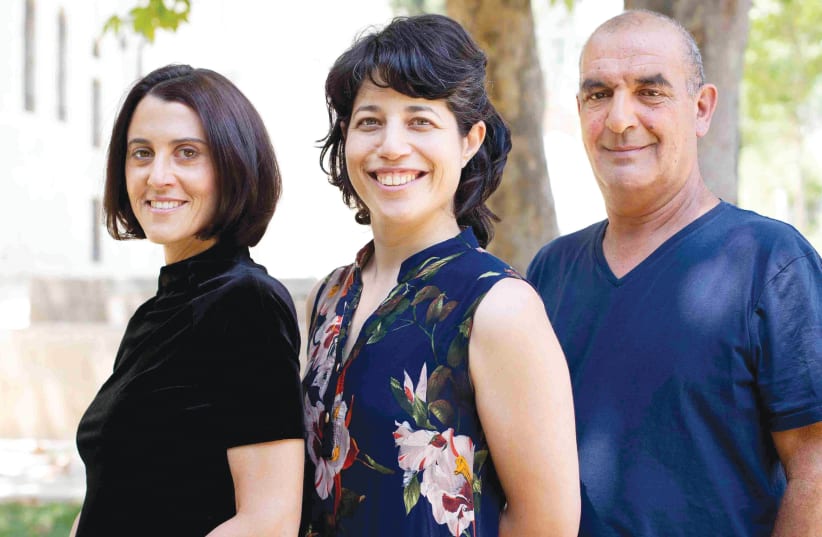 FROM LEFT: Dr. Noa Regev, CEO of the Jerusalem Cinematheque and Israel Film Archive; Hila Abraham, IFA digital preservation and access director; and Meir Russo, IFA manager. (photo credit: BAR MEIR)