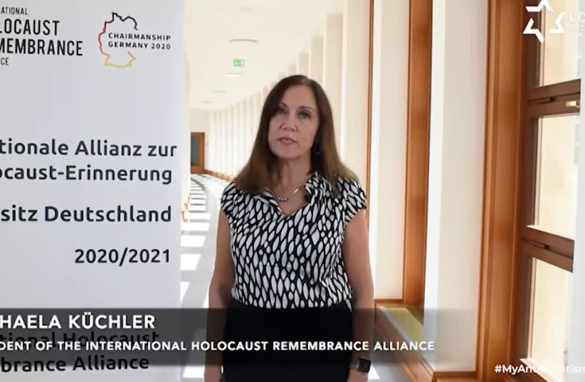 Ambassador Michaela Küchler, President of the International Holocaust Remembrance Alliance (photo credit: COMBAT ANTISEMITISM MOVEMENT)