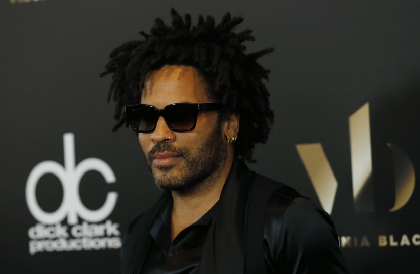 Musician Lenny Kravitz arrives at the Hollywood Film Awards in Beverly Hills (photo credit: MARIO ANZUONI/REUTERS)