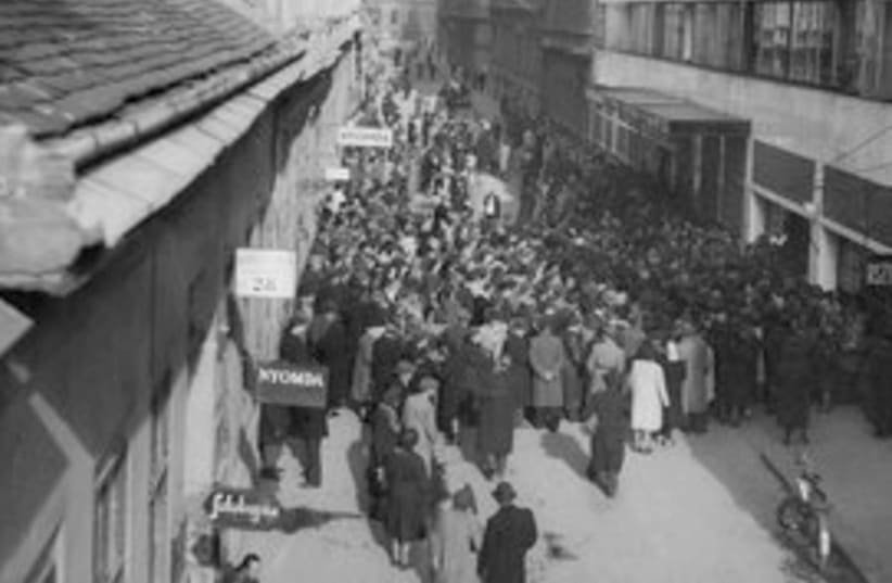 Hungarian Jews during the Second World War.  (photo credit: Courtesy)