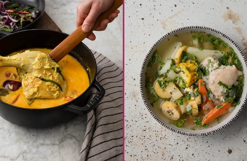 Here are two takes on the classic dish featured in "The Chicken Soup Manifesto. (photo credit: ED ANDERSON AND GEORGE DOLESE)