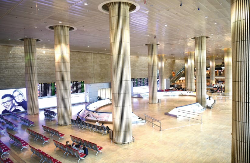 THE EMPTY arrival hall at Ben-Gurion Airport on March 11. (photo credit: FLASH90)