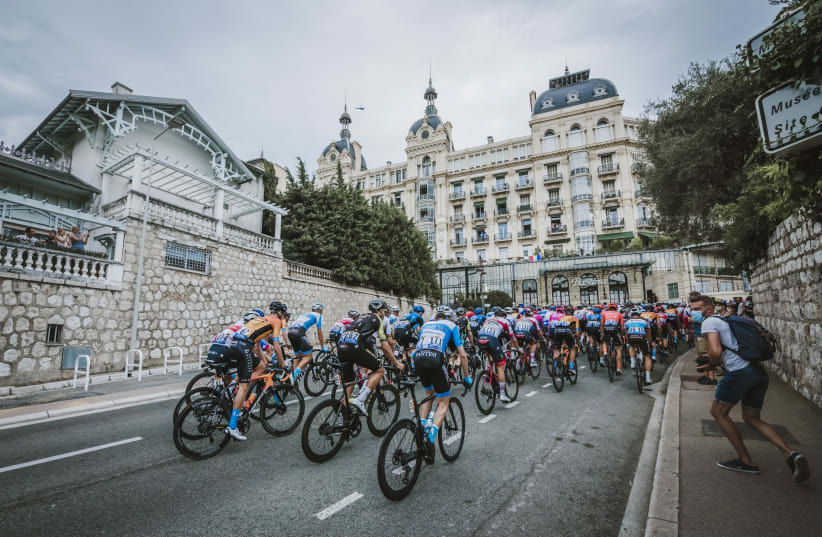 Team Israel Start-up Nation at the 2020 Tour de France.  (photo credit: NOA ARNON)