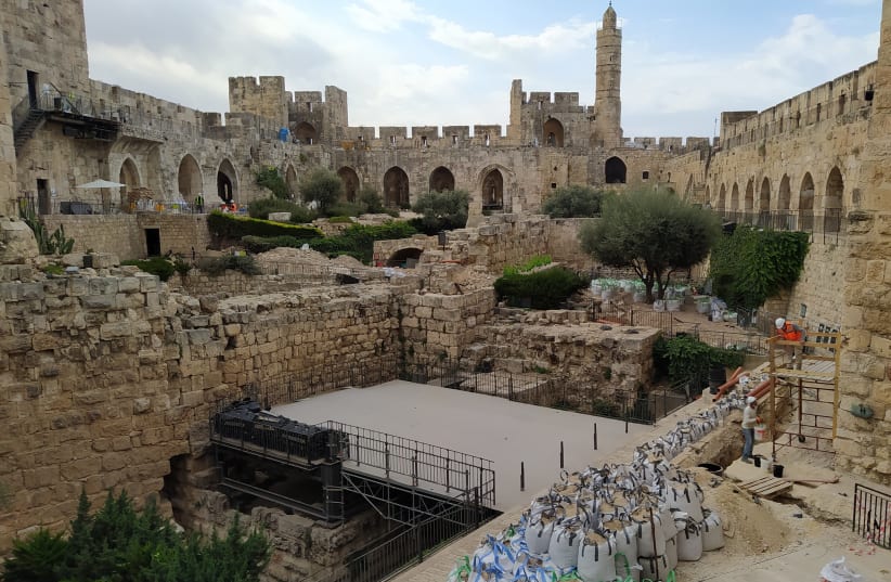 Work being done to renew the Tower of David. (photo credit: TOWER OF DAVID)