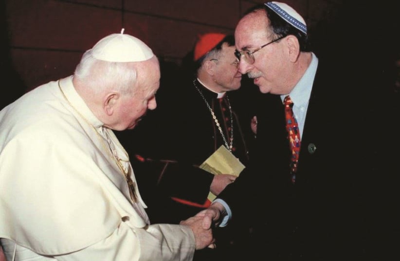 Rabbi Ron Kronish with Pope John Paul II (photo credit: Courtesy)