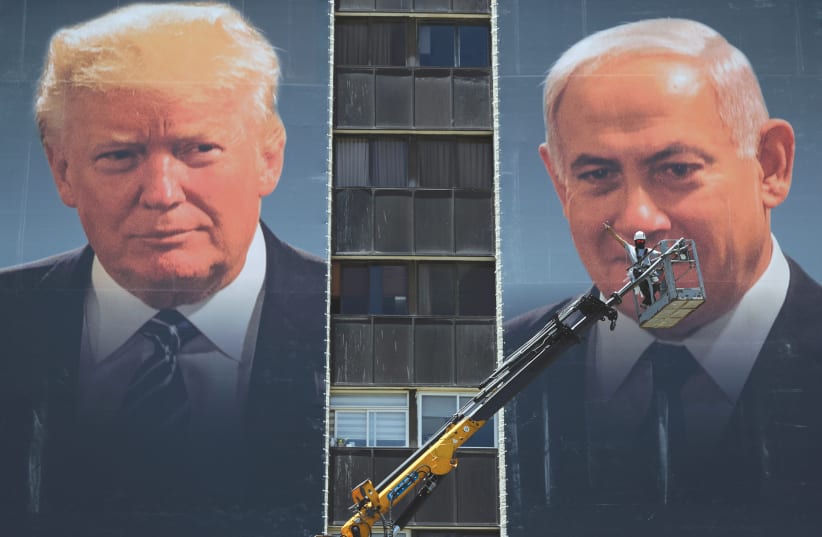 Donald Trump and Benjamin Netanyahu. (photo credit: AMMAR AWAD/REUTERS)