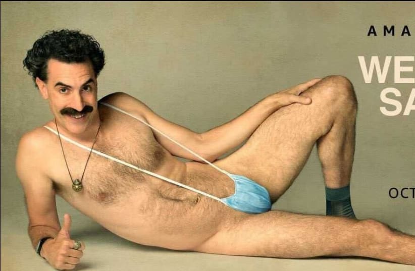 Sacha Baron Cohen poses for a photoshoot for the sequel to his 'Borat' film that was released on Oct. 23, 2020.  (photo credit: AMAZON PRIME)