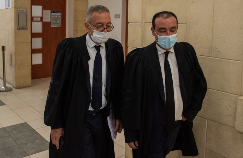 Round three of the trial of Benjamin Netanyahu takes place in Jerusalem, with none of the defendents present. November 15, 2020 (photo credit: SHALEV SHALOM / YEDIOTH AHRONOTH)