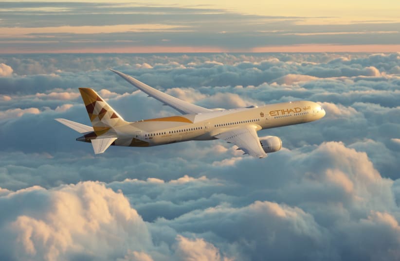 Etihad Airways, the national airline of the UAE, will have daily flights to Tel Aviv beginning in March 2021.  (photo credit: ETIHAD)