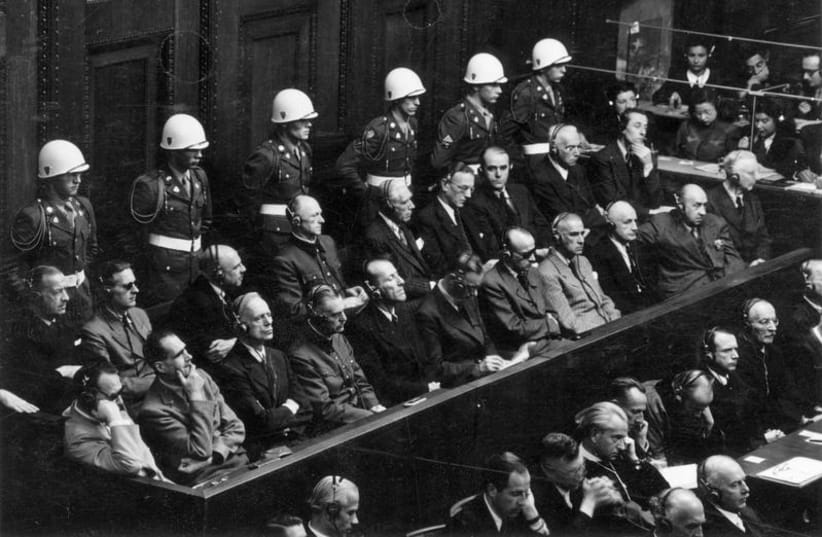 Nazi defendants appear at the Nuremberg Trials  (photo credit: SNAPPY GOAT)