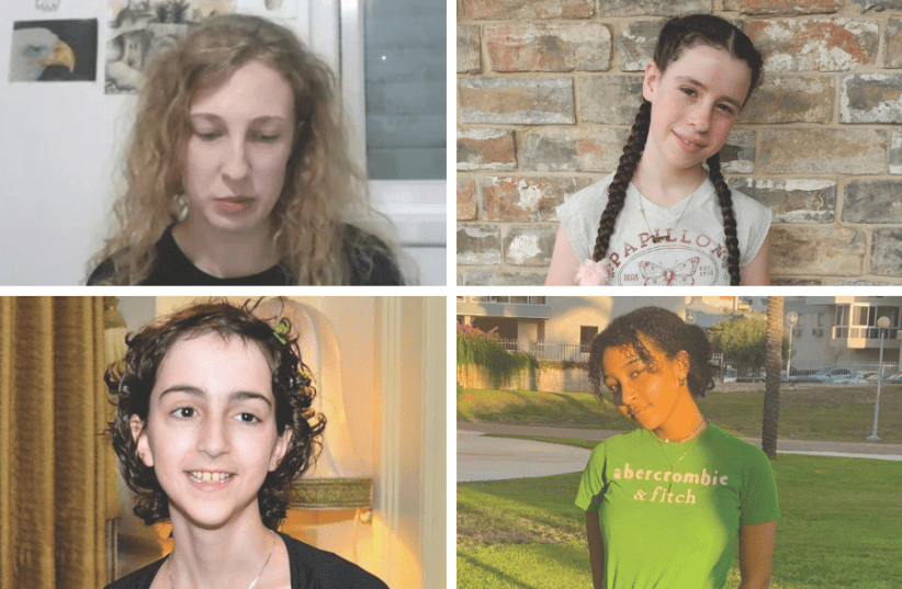 Clockwise, from top left: Ester Belokurov, 18, first prize winner; Yaara Heller, 12, second prize winner; Haya Moukouri, 17, third prize winner; Bar Sagi, in whose memory the poetry competition was named (photo credit: Courtesy)