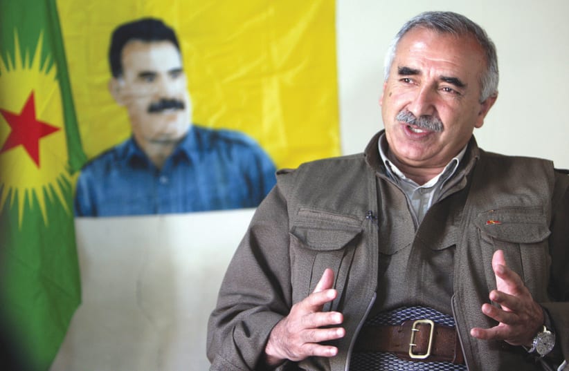 Murat Karayilan, PKK military commander (photo credit: AZAD LASHKARI / REUTERS)