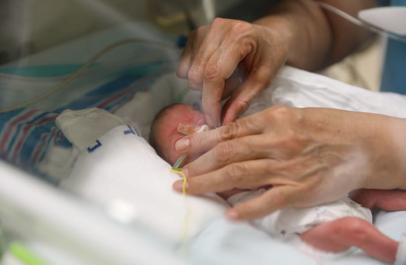 Doctors at Rambam Hospital use a new method for providing respiratory assistance to premature babies. (photo credit: RAMBAM MEDICAL CENTER)