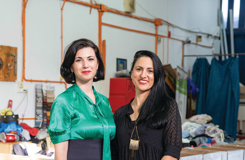 VIKTORIA KANAR (left) and Revital Nadiv present the pioneering project Re-Born Textiles. (photo credit: RE-FRESH CENTER)