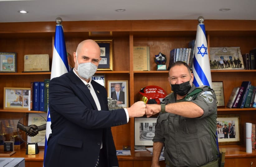 Public Security Minister Amir Ohana with Israel Police chief nominee Kobi Shabtai (photo credit: Courtesy)