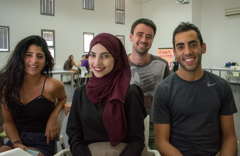 Young Israeli and Palestinian entrepreneurs and tech enthusiasts participate in a recent Tech2Peace program. (photo credit: COURTESY)