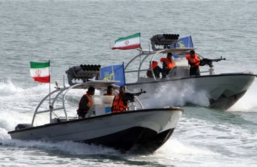 IRGC siezes ship near Bu Musa Island, Iran (photo credit: Wikimedia Commons)