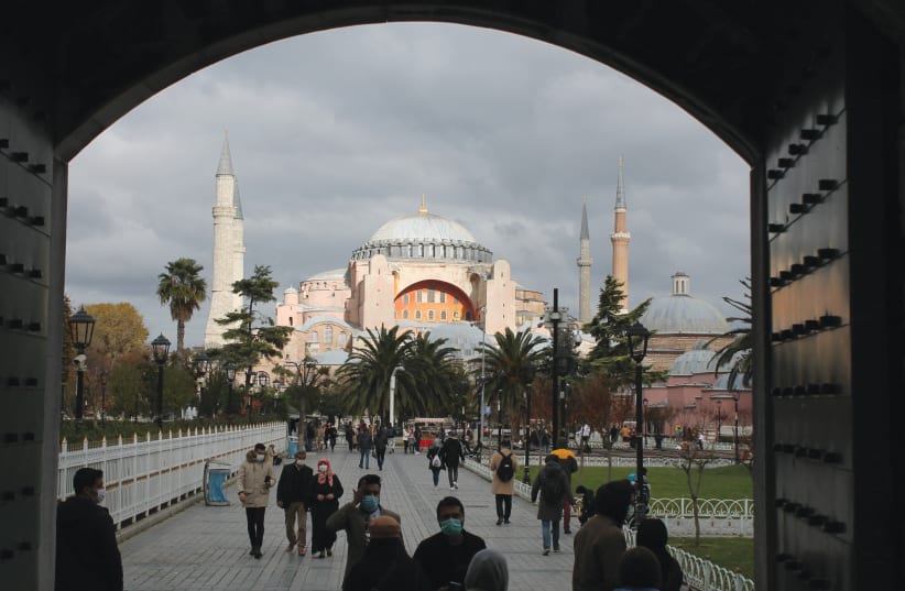 THE HAGIA Sophia mosque in Istanbul’s Old City. (photo credit: BARRY DAVIS)