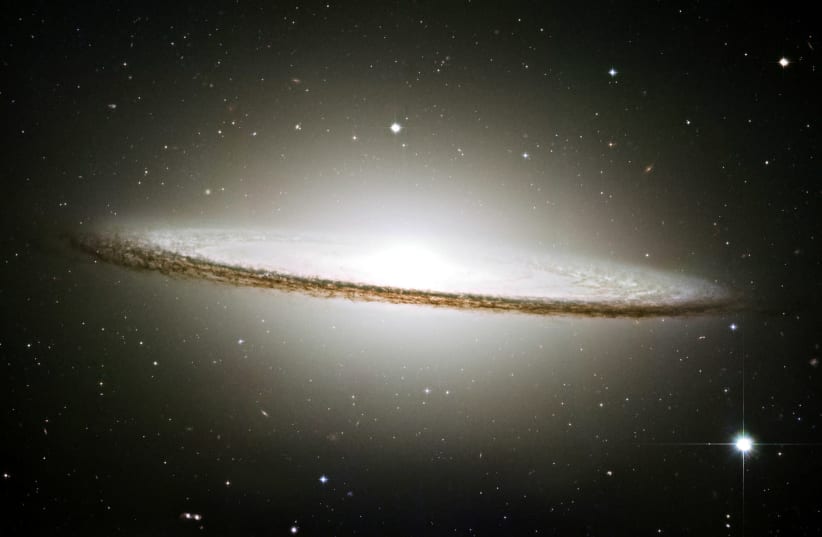 Hubble mosaic image of the Sombrero galaxy  (photo credit: REUTERS)