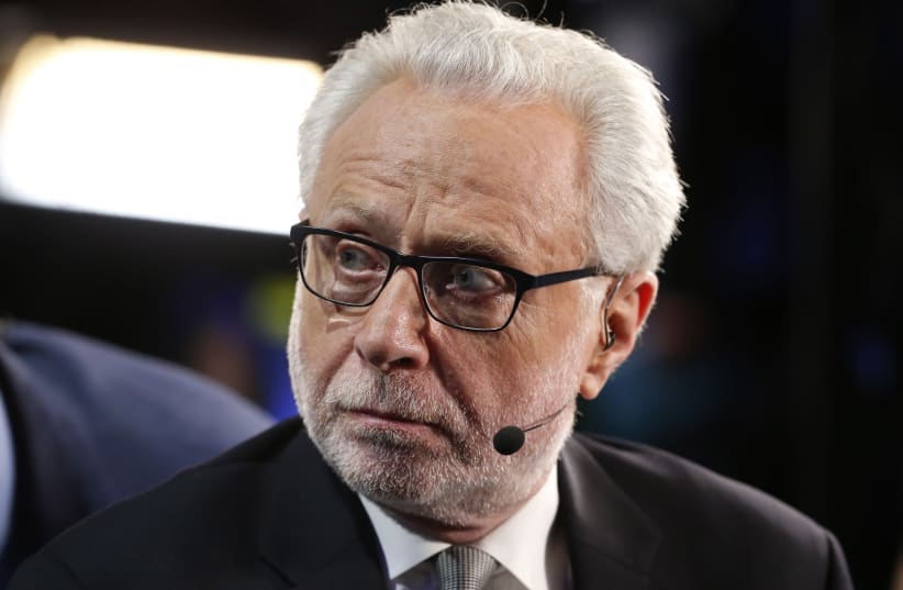 CNN anchor Wolf Blitzer at the Democratic National Convention in Philadelphia, Pennsylvania, US July 27, 2016. (photo credit: REUTERS/LUCY NICHOLSON)