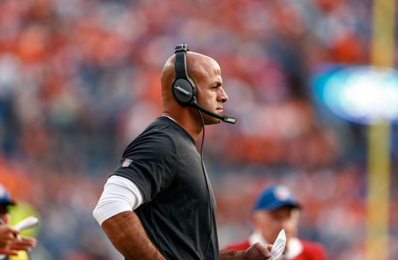  San Francisco 49ers defensive coordinator Robert Saleh in the first quarter against the Denver Broncos at Broncos Stadium at Mile High. (photo credit: ISAIAH J. DOWNING/USA TODAY SPORTS)