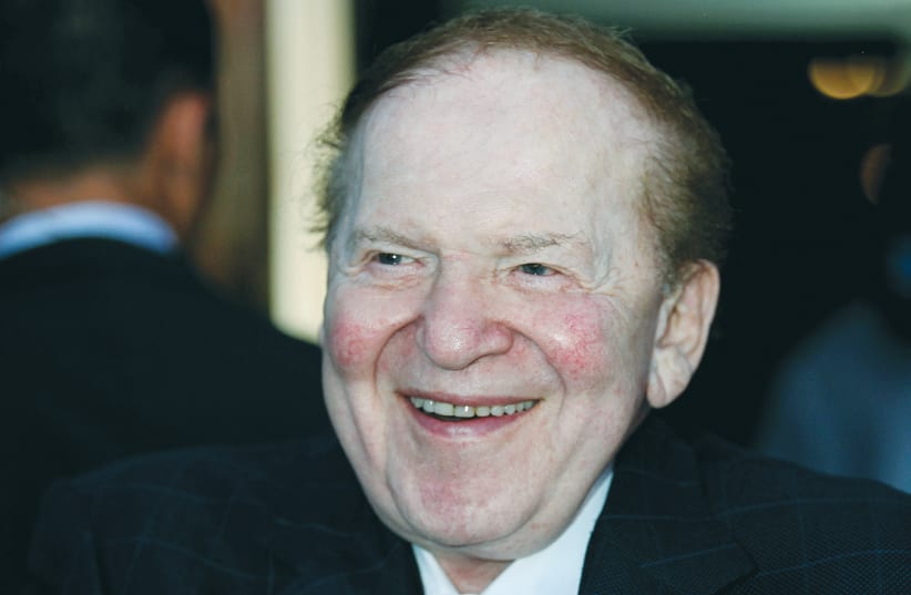 SHELDON ADELSON attends an American Independence Day celebration in 2009. (photo credit: MOSHE SHAI/FLASH90)