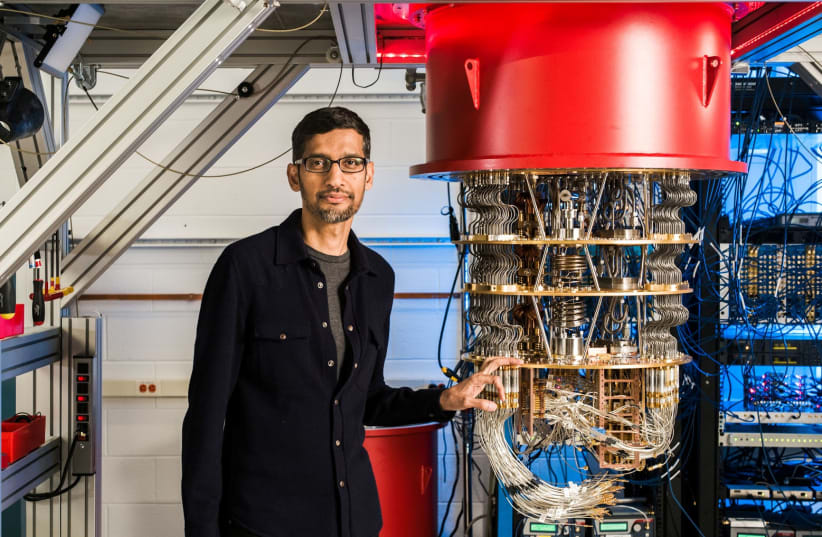 ONE OF Google’s Quantum Computers in the Santa Barbara lab, pictured in October 2019 (photo credit: GOOGLE/HANDOUT VIA REUTERS)