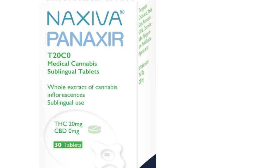 Medical cannabis sublingual tablets from the Naxiva-Panaxir line by Panaxia and Neuraxpharm. (photo credit: PANAXIA)
