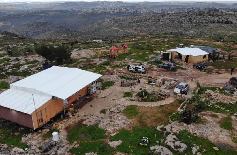 The "Sde Ephraim" farm in the Binyamin regional area in the West Bank, where a Palestinian terrorist infiltrated and attempted an attack on Thurdsday night, February 5, 2021.  (photo credit: IDF SPOKESPERSON'S UNIT)