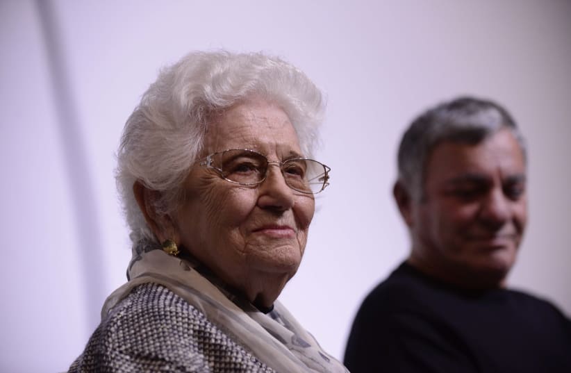 Ruth Dayan, wife of former minister Moshe Dayan, passed away age 103, February 5, 2021 (photo credit: TOMER NEUBERG/FLASH90)