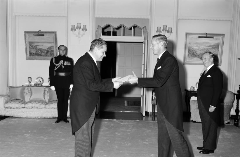 AUSTRALIAN RELATIONS with the Soviets: Soviet ambassador Vitaly Loginov presents his credentials to the governor-general at Government House, Canberra, in 1963. (photo credit: Wikimedia Commons)