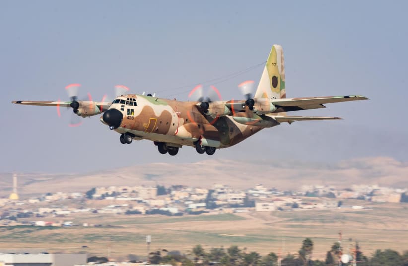 IAF aircraft is seen participating in the Vered Hagalil drill. (photo credit: IDF SPOKESPERSON'S UNIT)