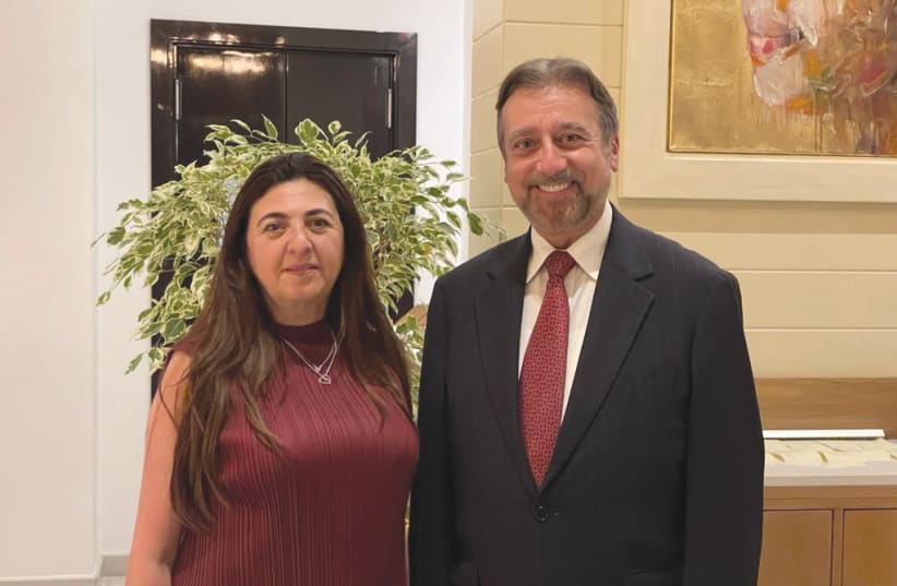 Ambassador Houda Nonoo and Rabbi Dr. Elie Abadie (photo credit: Courtesy)