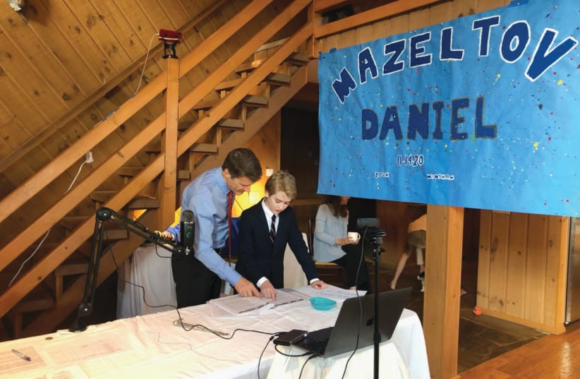 DANIEL BREGMAN’S bar mitzvah on Zoom: There were all these people we could invite – Israeli friends and family in England and France who would have never been able to come. (photo credit: Courtesy)