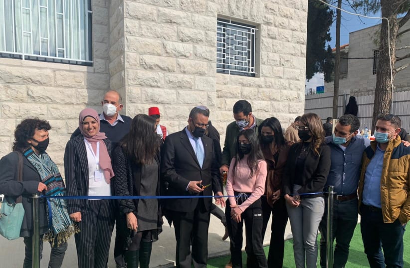 Jerusalem Mayor Moshe Lion inaugurates the new Youth Center in Shuafat, east Jerusalem, Tuesday, March 2, 2021.  (photo credit: JERUSALEM MUNICIPALITY)